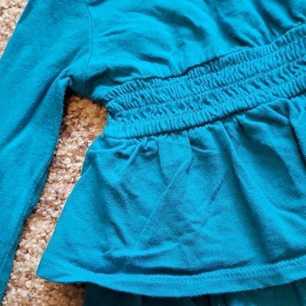 𝅺Old Navy teal ruffled dress 12- 18 mo